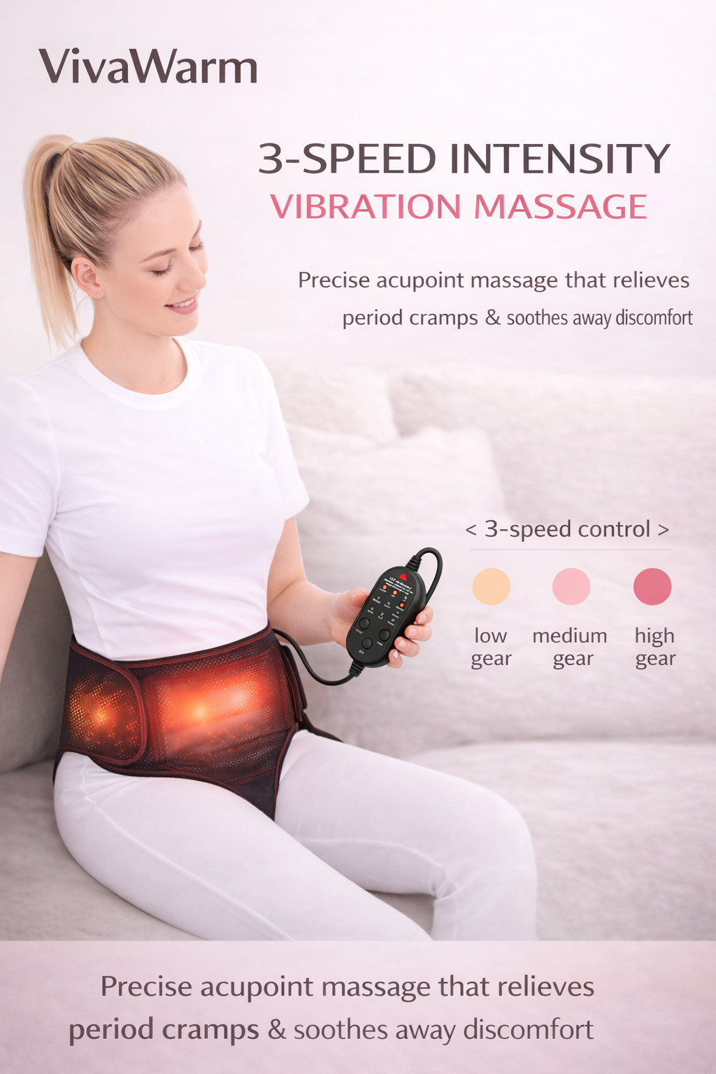 VivaWarm Relief Wrap - Heated Massage Wrap for Period & Pregnancy Pain